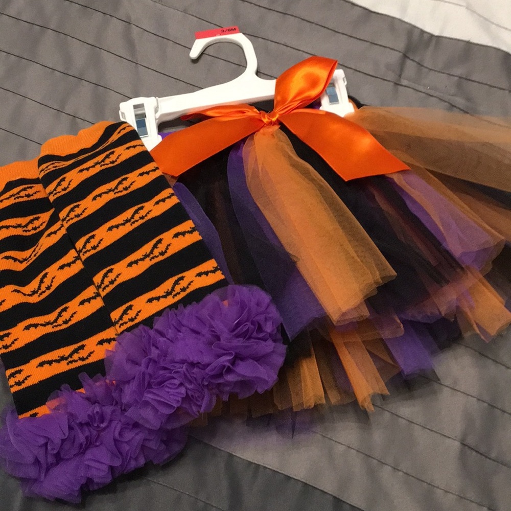 Halloween tutu and leg warmers